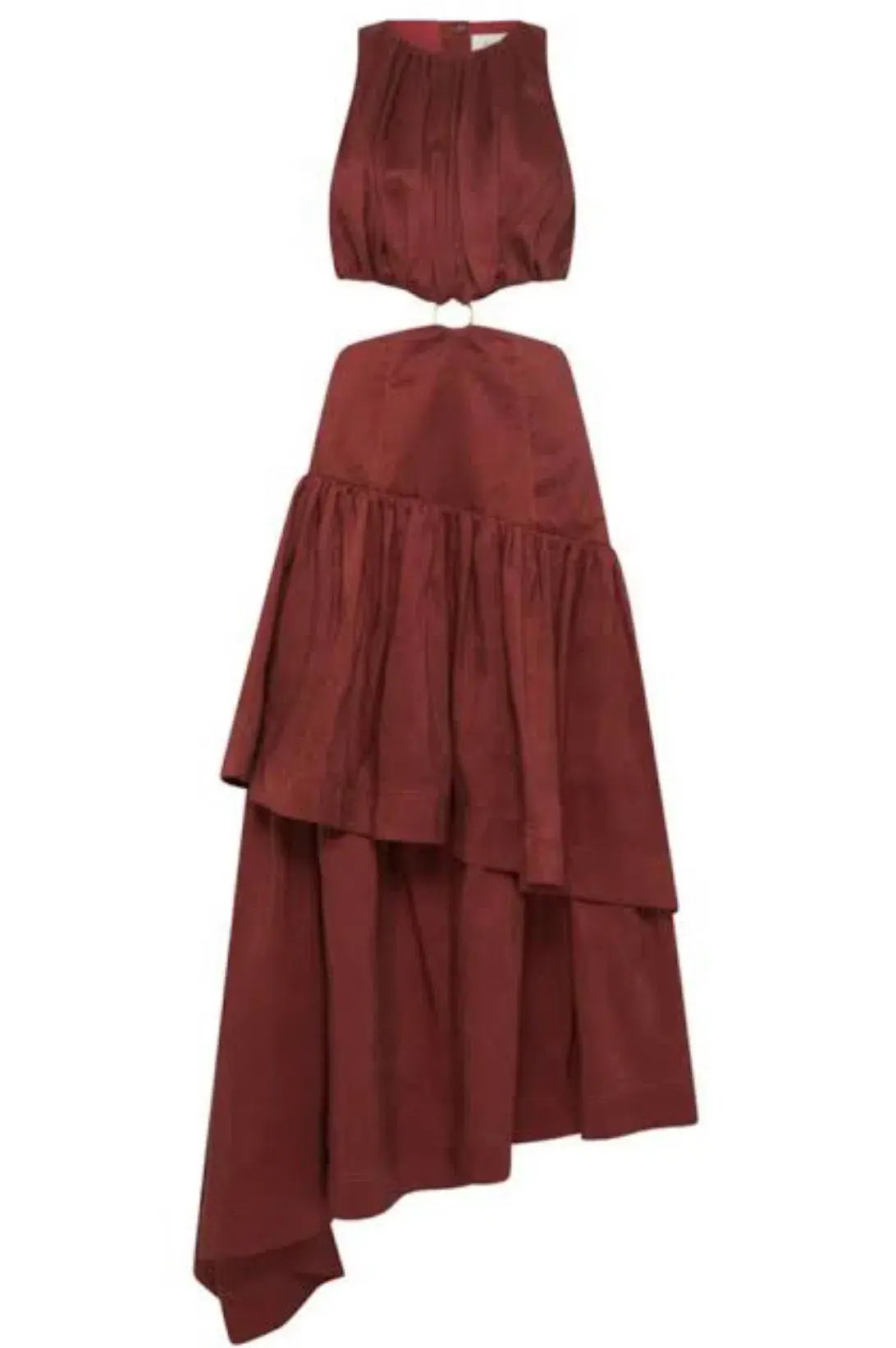 Aje Caliente Cut Out Dress Brown Size 10 photo 4