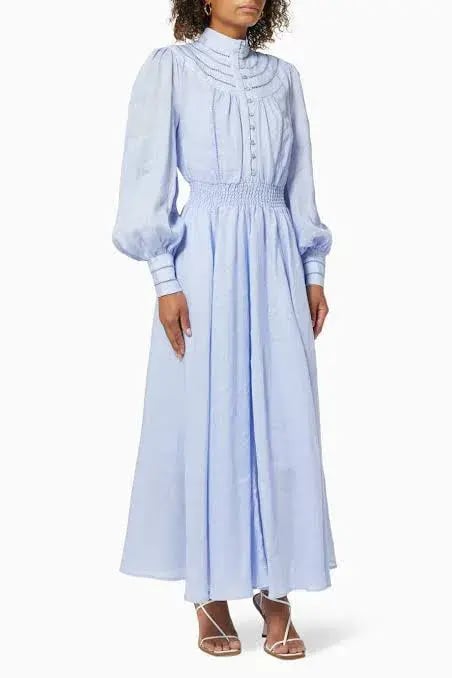 Alemais Felicia Midi Dress Blue Size 10 photo 2