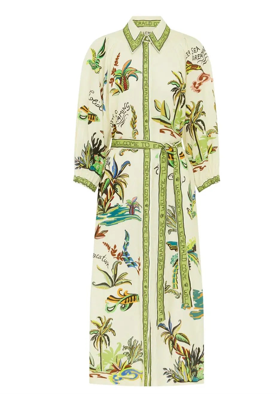 Alémais Day Dream Shirtdress Maxi Dress Print Size 16 photo 3