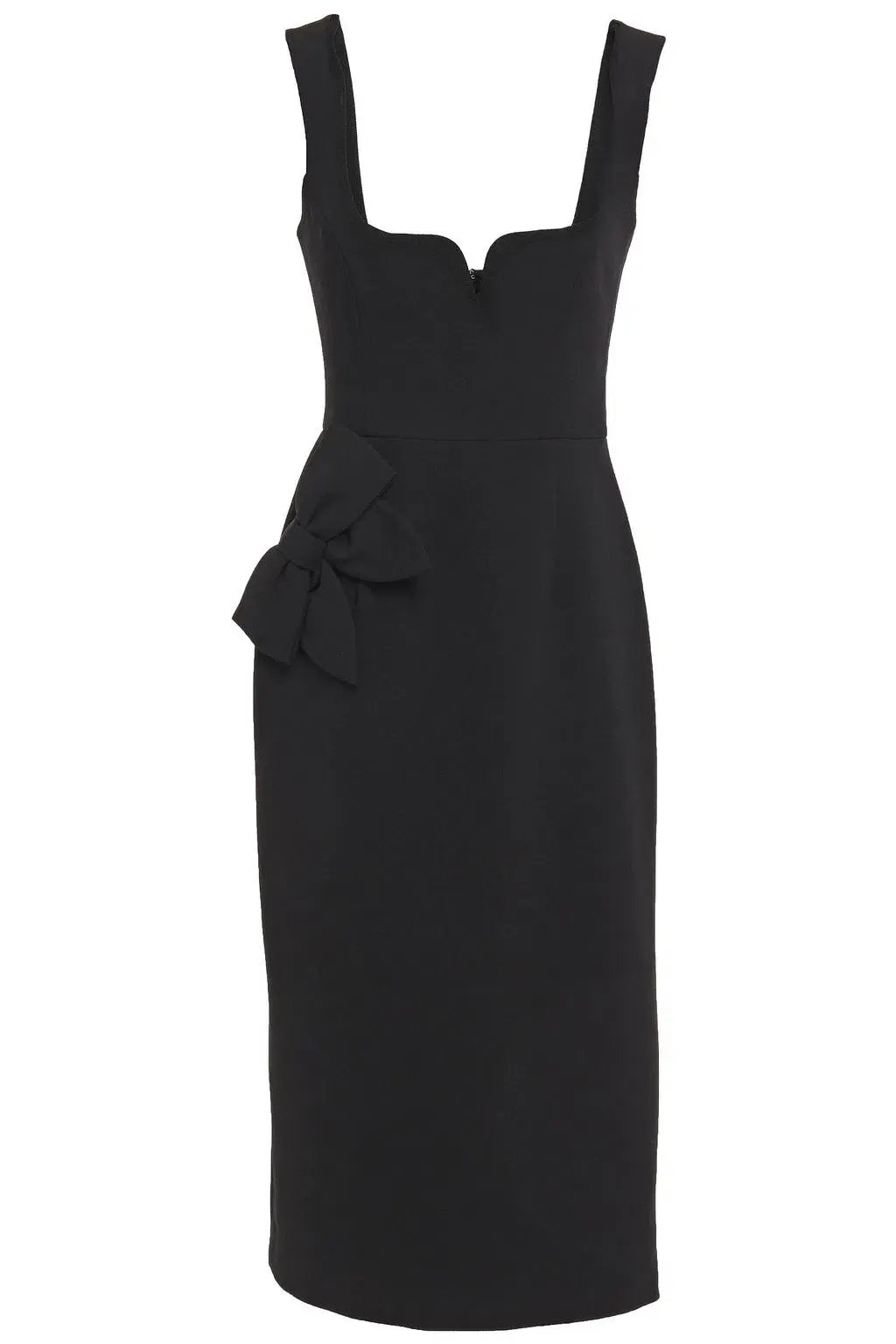 Rebecca Vallance Galerie Bow Embellished Crepe Midi Dress Black Size 6 photo 3