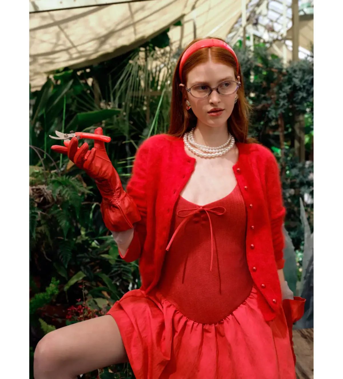 For Love and Lemons Pointelle Mini Dress Red Size S / AU 8 photo 6