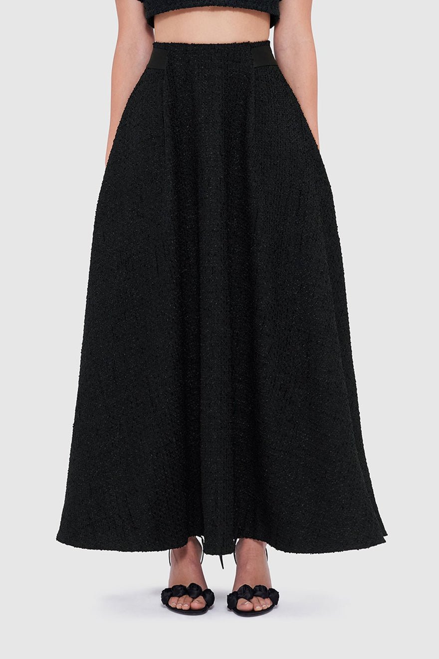 Leo Lin Rafaela Tweed Maxi Skirt - Ebony photo 3