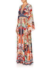 Camilla 'Geisha Girl' Kimono Sleeve Dress with Shirring Detail Size 14 photo 4