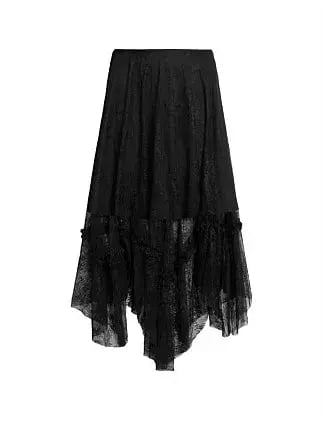 Allsaints Josie Lace Skirt Black Size 10 photo 5