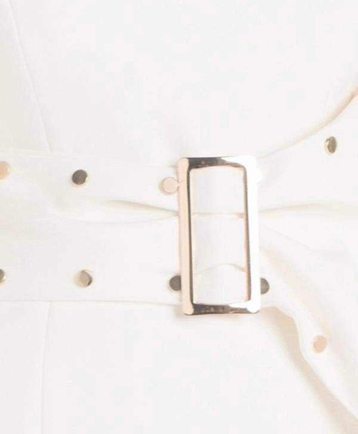 Misha Bonnie Studded Dress White Size 8 photo 3