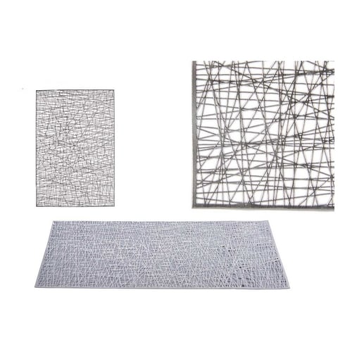 Bordsunderlägg Silvrig Plast (30 x 45 cm)_0