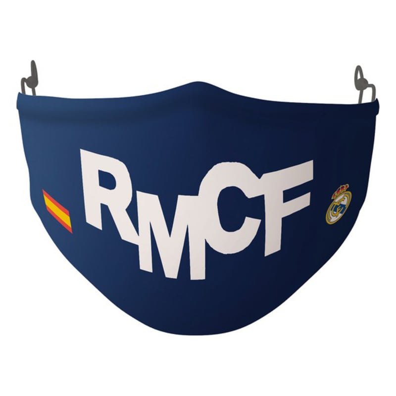Hygienic Reusable Fabric Mask Real Madrid C.F. Children's Blue White_0