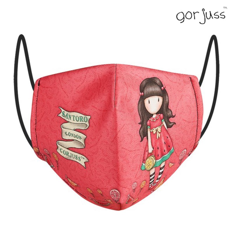 Hygienic Reusable Fabric Mask Gorjuss Children's Red_1