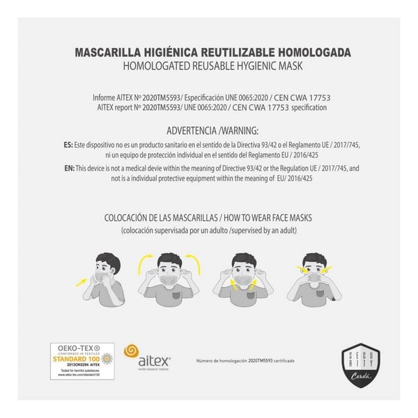 Hygienic Face Mask Frozen Children's Grey_4