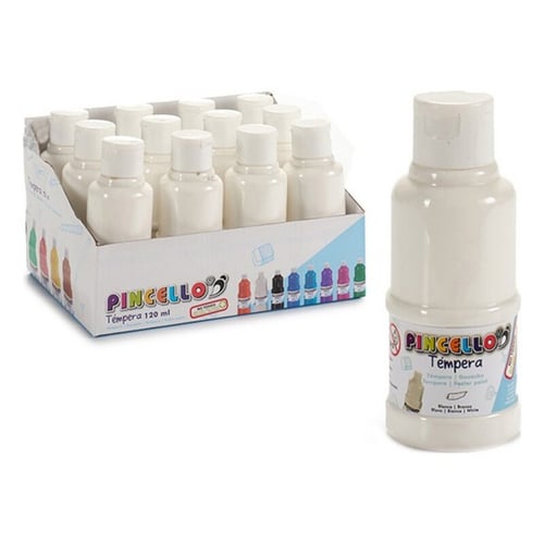 Tempera Hvid Plastik Maling (120 ml)_0