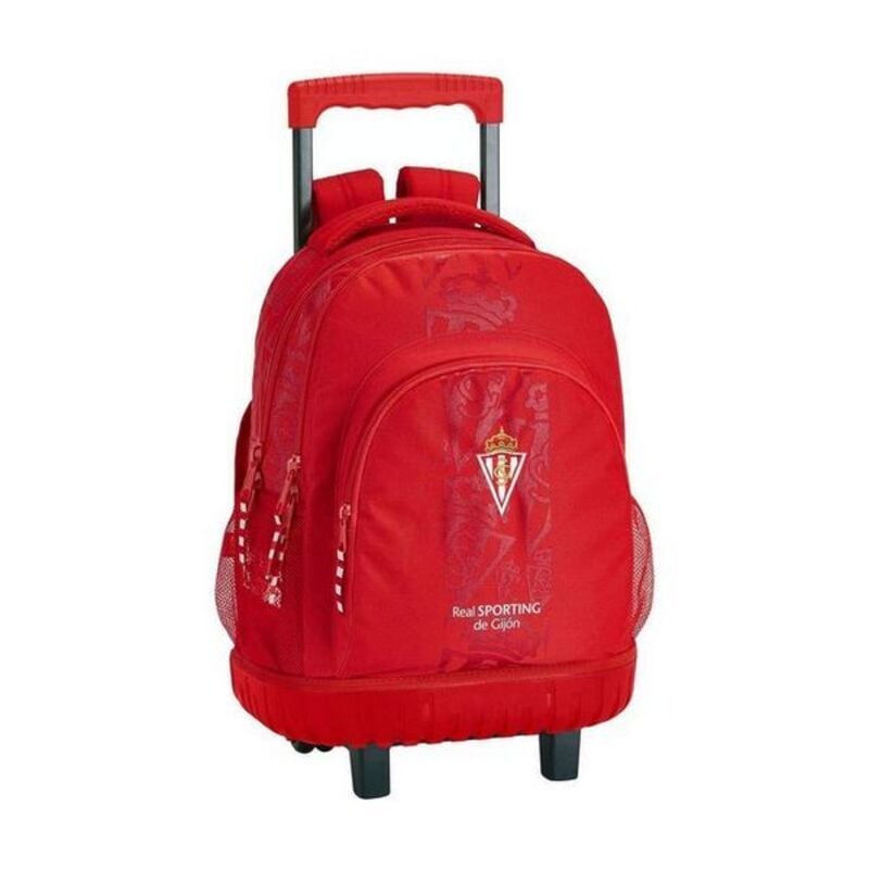 School Rucksack with Wheels Compact Real Sporting de Gijón Red_0