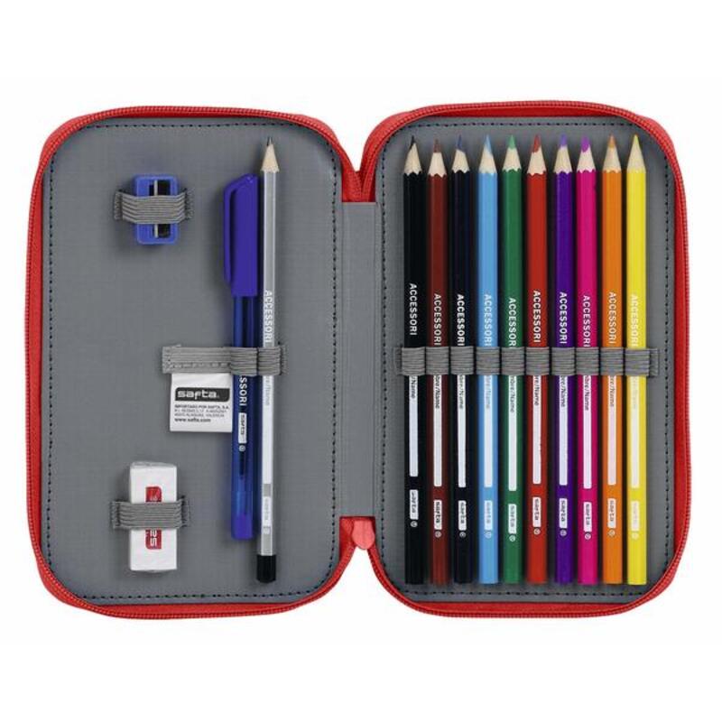 Double Pencil Case Real Sporting de Gijón Red (28 pcs)_8