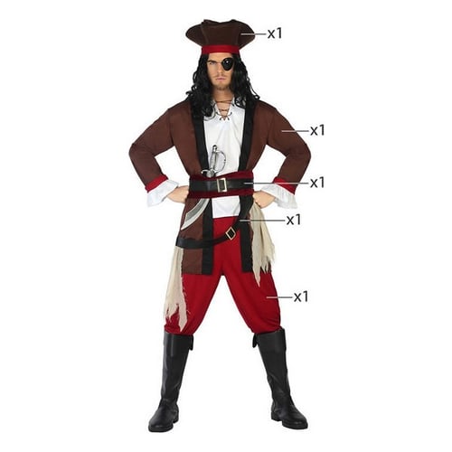 Kostume til voksne Th3 Party Pirat mand - picture