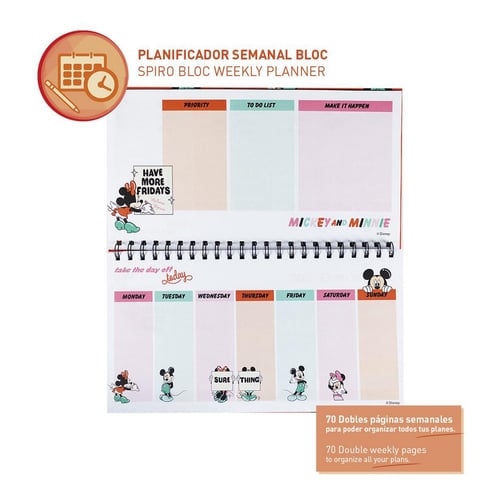 Weekly Planner Minnie Mouse Notesblok (35 x 16,7 x 1 cm)_5