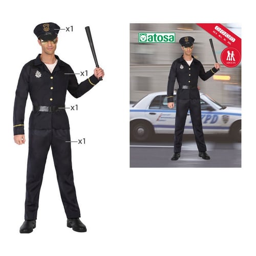 Kostume til voksne DISFRAZ POLICIA XL XL Politimand - picture