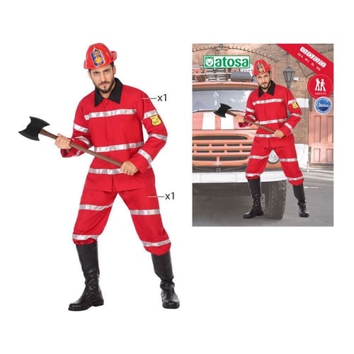 Kostume til voksne DISFRAZ BOMBERO XS-S Shine Inline Brandmand XS/S_0