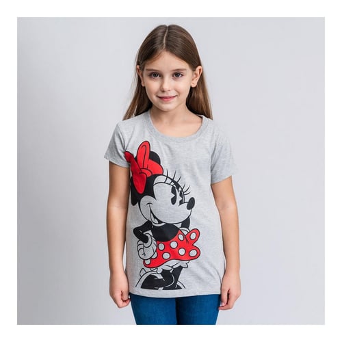 Børne Kortærmet T-shirt Minnie Mouse Grå_6