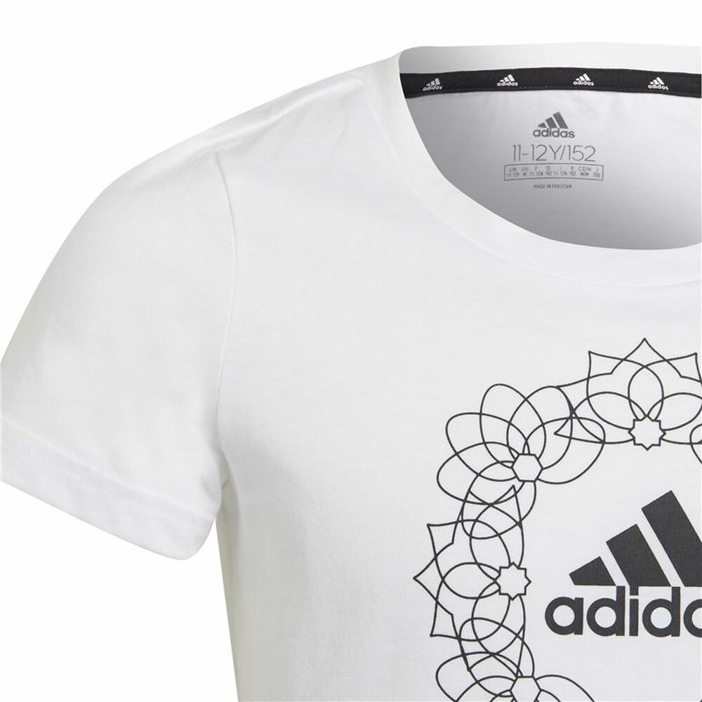 Child's Short Sleeve T-Shirt Adidas Graphic White_1