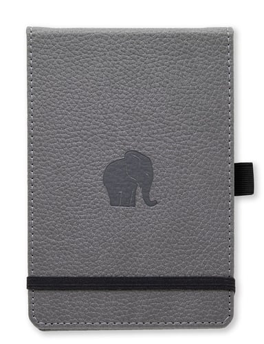 Dingbats* Wildlife A6+ Reporter Grey Elephant Notebook - Plain_0