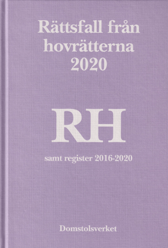 Rättsfall från hovrätterna. Årsbok 2020 (RH) - picture
