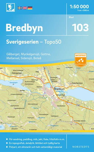 103 Bredbyn Sverigeserien Topo50 : Skala 1:50 000 - picture