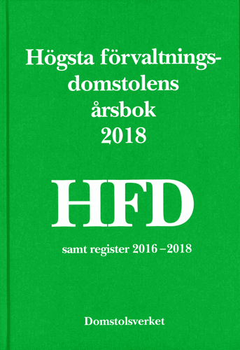 Högsta förvaltningsdomstolens årsbok 2018 (HFD) - picture
