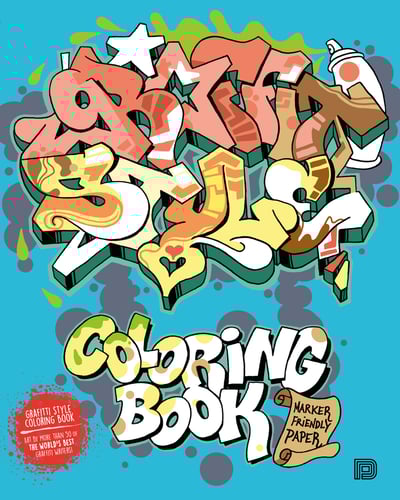 Graffiti Style Coloring Book - picture