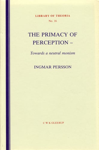 The primacy of perception - Towards a neutral monism - picture