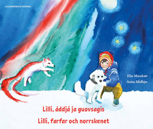 Lilli, farfar och norrskenet (lulesamiska och svenska) - picture