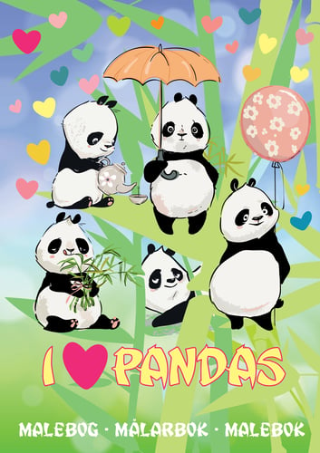 I love Pandas Målarbok - picture