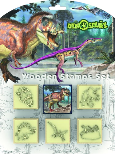 Dinosaurier - Wooden stamps set_0