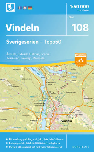 108 Vindeln Sverigeserien Topo50 : Skala 1:50 000 - picture