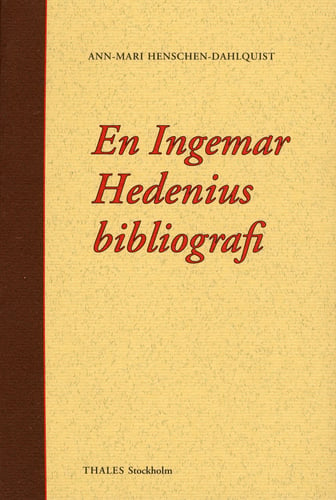 En Ingemar Hedenius bibliografi - picture