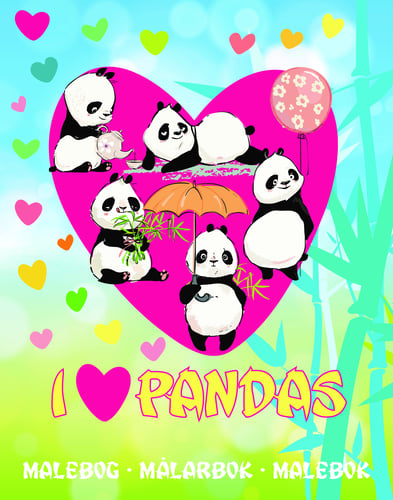 I love pandas : målarbok_0