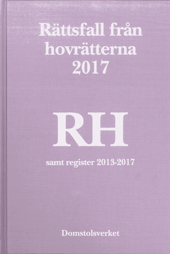 Rättsfall från hovrätterna. Årsbok 2017 (RH) : samt register 2013-2017_0