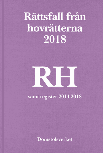 Rättsfall från hovrätterna. Årsbok 2018 (RH) - picture