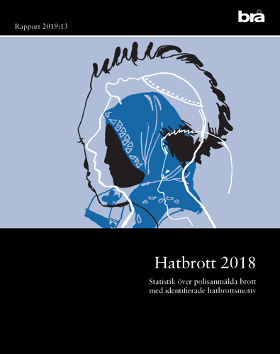 Hatbrott 2018 : Statistik över polisanmälningar med identifierade hatbrottsmotiv och självrapporterad utsatthet för hatbrott. Brå Rapport 2019:13 - picture