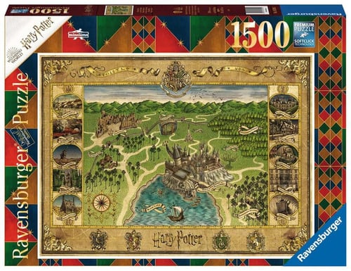 Hogwarts Map 1500 bitars pussel - Harry Potter - picture