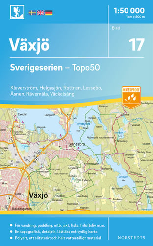 17 Växjö Sverigeserien Topo50 : Skala 1:50 000_0