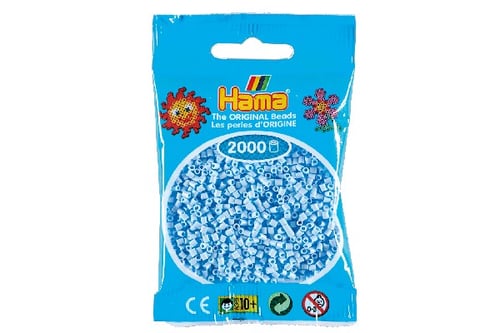 Hama mini perler pastel isblå - picture