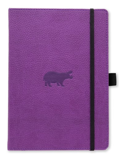 Dingbats* Wildlife A5+ Purple Hippo Notebook - Lined_0