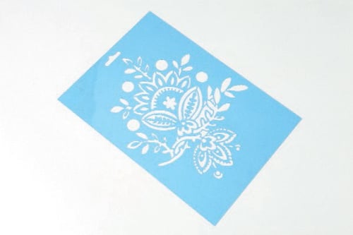 Stencil A4 blomster buket_0