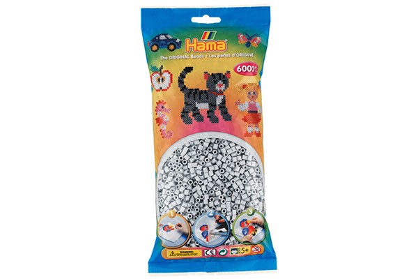 Hama midi perler 6000stk lys grå_0