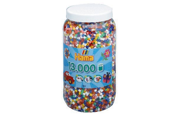 Hama midi perler 13000stk 10farver mix_0