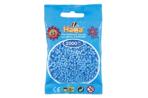 Hama mini perler pastel blå - picture