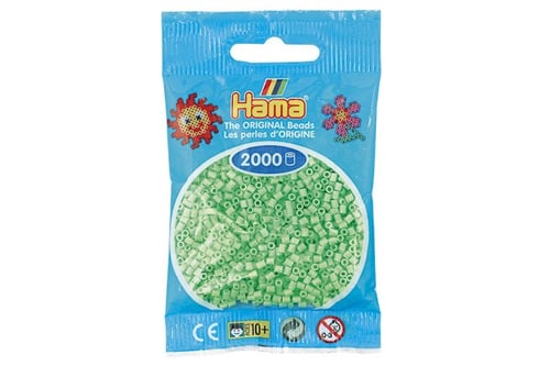 Hama mini perler pastel grøn - picture
