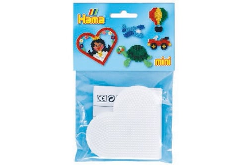 Hama mini 2stk stiftplader hjerte 8x9cm - picture