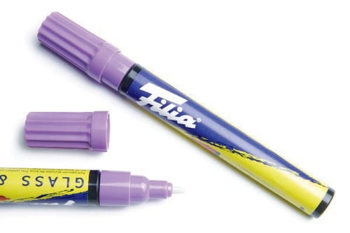 Glass & Porcelain marker purple - picture