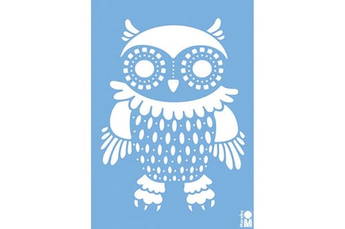 Stencil DIN A4 Owl_0