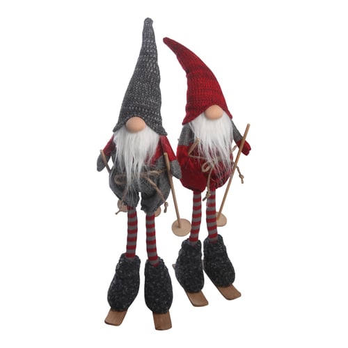 Nisse på skidor, H 48cm